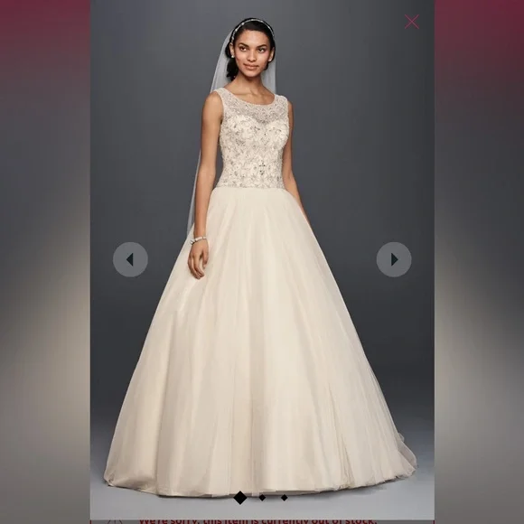 Oleg Cassini | Dresses | Nwt Oleg Cassini Wedding Gown Size 4 Ivory  Champagne Altered | Poshmark